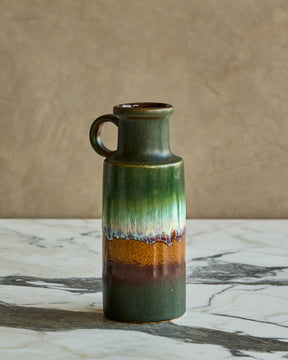 Multi-Glaze Handled Vase