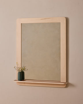 Bennett Mirror with Shelf - Clear Maple