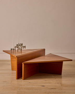 Teak Triangular Coffee Tables by Laurits M. Larsen