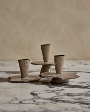 Trio of Nesting Ceramic Candle Holders - Foam