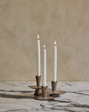 Trio of Nesting Ceramic Candle Holders - Foam