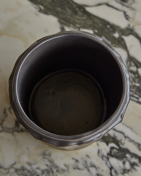 Hand Built Ceramic Chain Vessel in Coal