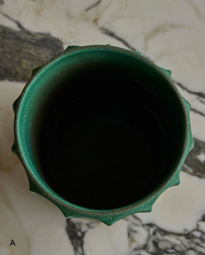 Hand Built Ceramic Chain Vessel in Copper