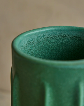 Hand Built Ceramic Column Vessel in Copper