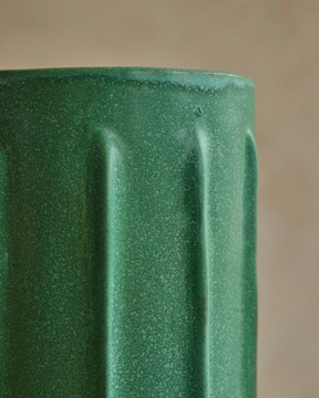 Hand Built Ceramic Column Vessel in Copper