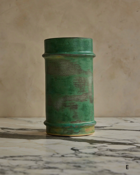 Hand Built Ceramic Ridge Vessel in Copper