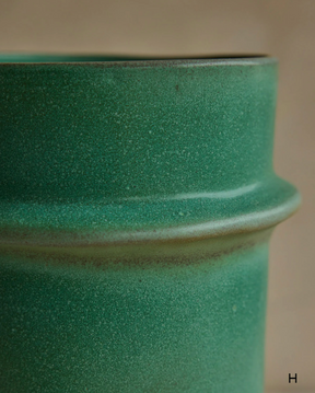 Hand Built Ceramic Ridge Vessel in Copper