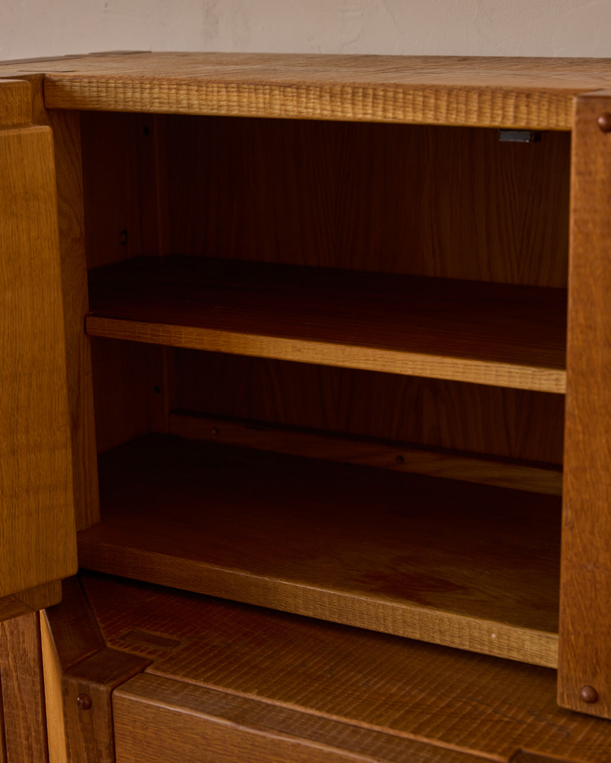 1970s Italian Glazed Oak Credenza