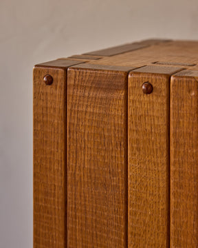 1970s Italian Glazed Oak Credenza