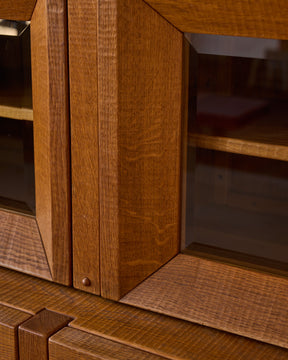 1970s Italian Glazed Oak Credenza