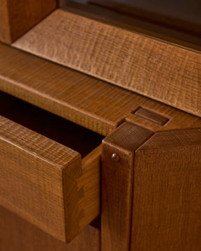 1970s Italian Glazed Oak Credenza