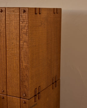 1970s Italian Glazed Oak Credenza