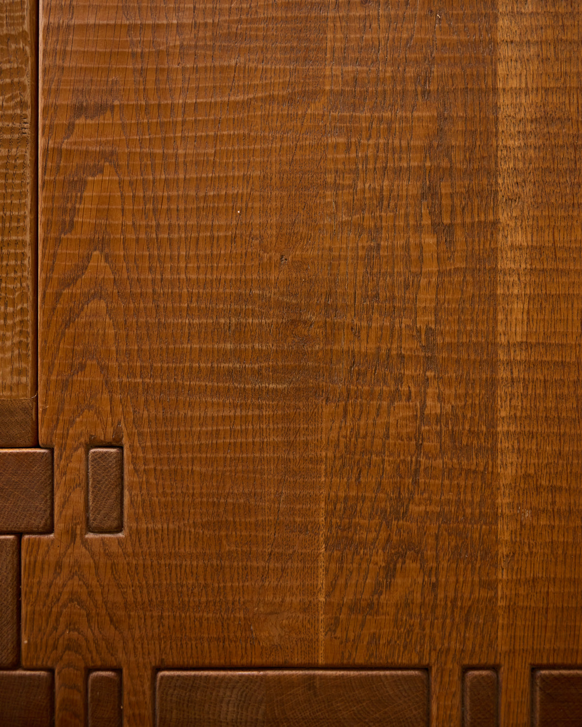 1970s Italian Glazed Oak Credenza