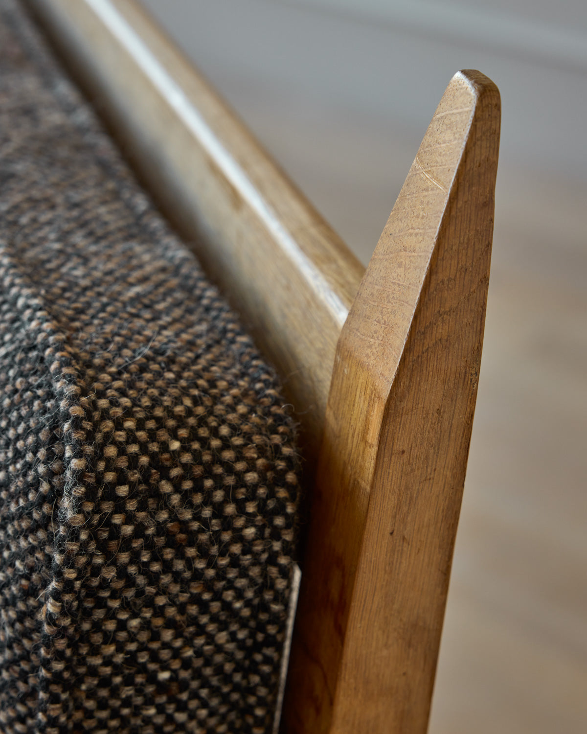 Mid-Century Angular Sofa by Guillerme and Chambron