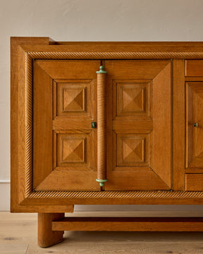 1930s Monumental Art Deco Oak Sideboard