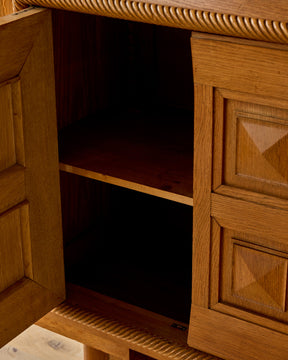 1930s Monumental Art Deco Oak Sideboard