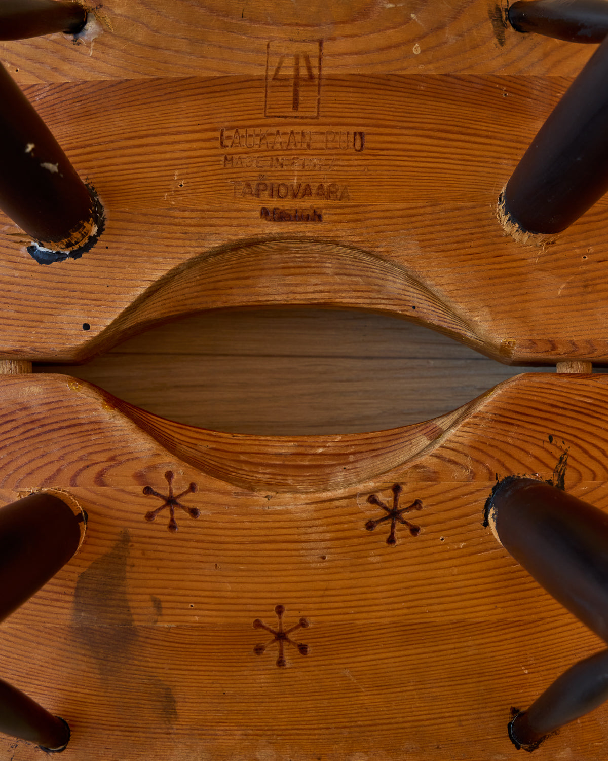 1950s Pirkka Stool by Ilmari Tapiovaara for Laukaan Puu