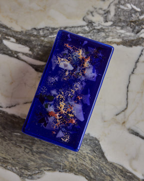 Cobalt Glass Lidded Box
