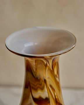 Flared Neck Red Glass Vase