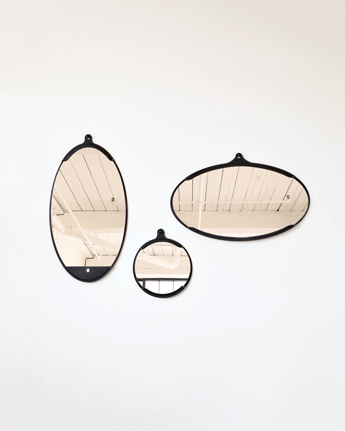 Fairmount Long Oval Mirror - Black