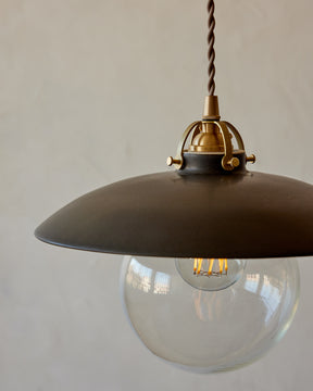 Edmund Pendant Light - 11" Almost Black Ceramic