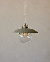 Edmund Pendant Light - 11" Olivine Ceramic
