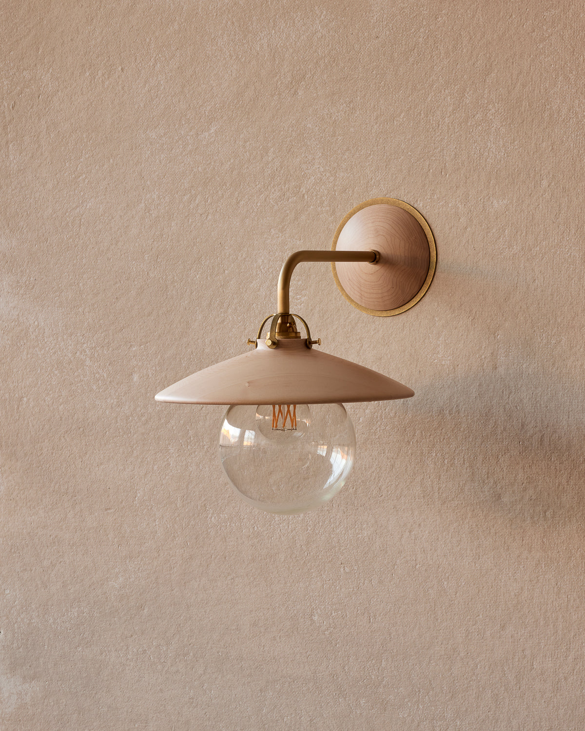 Edmund Wall Sconce - Clear Maple