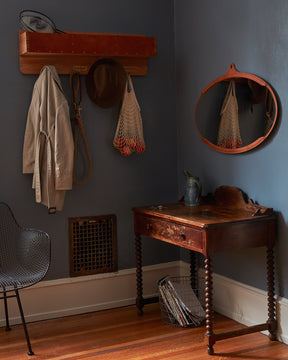 Fairmount Leather Wide Oval Mirror - Tan