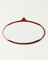 Lostine Fairmount wide oval leather mirror