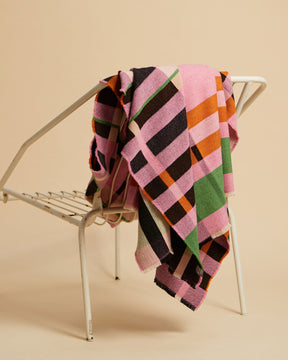 Nougat Lambswool Stölzl Throw - Large